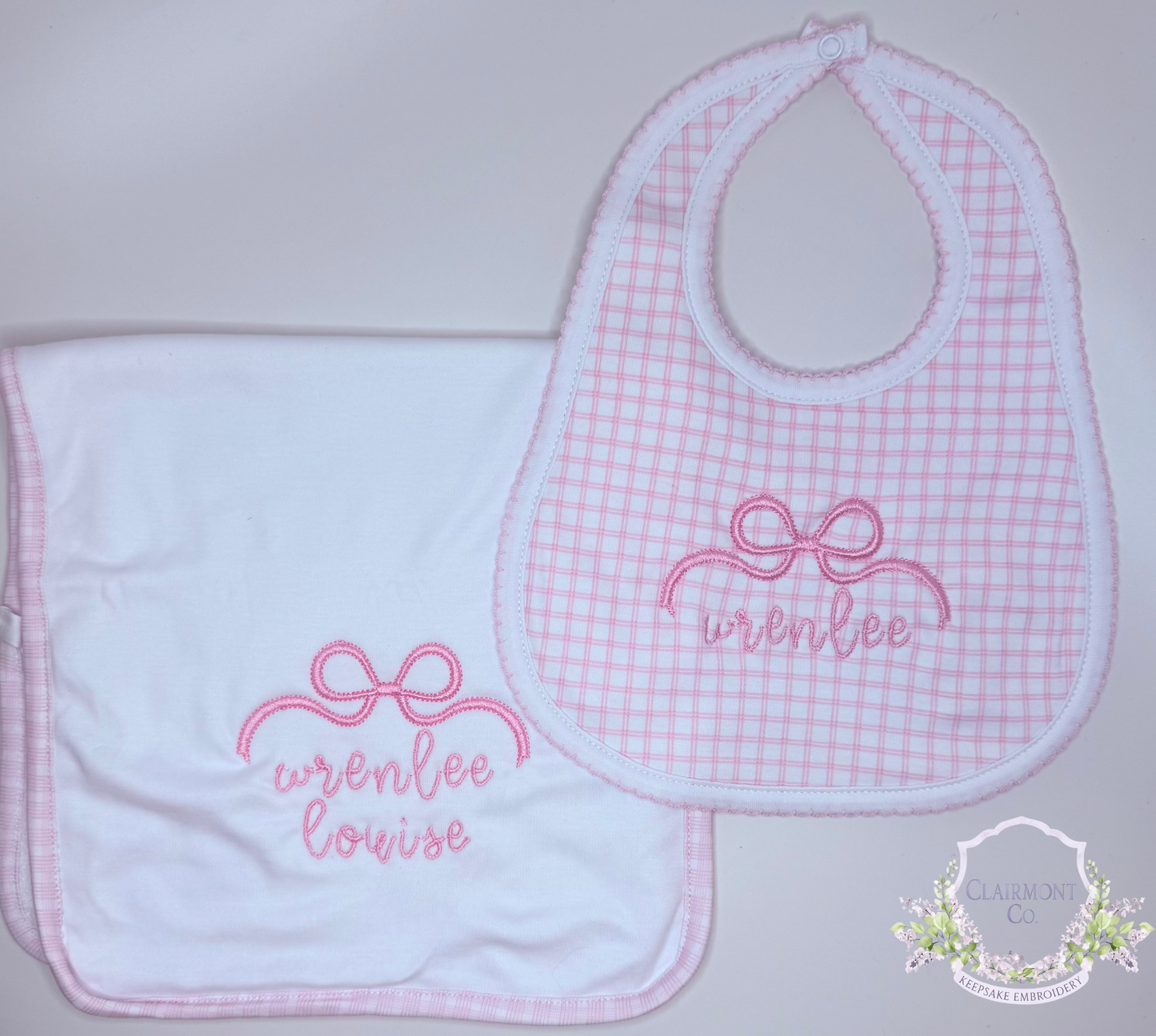Baby Bib and Burp Cloth Bundle