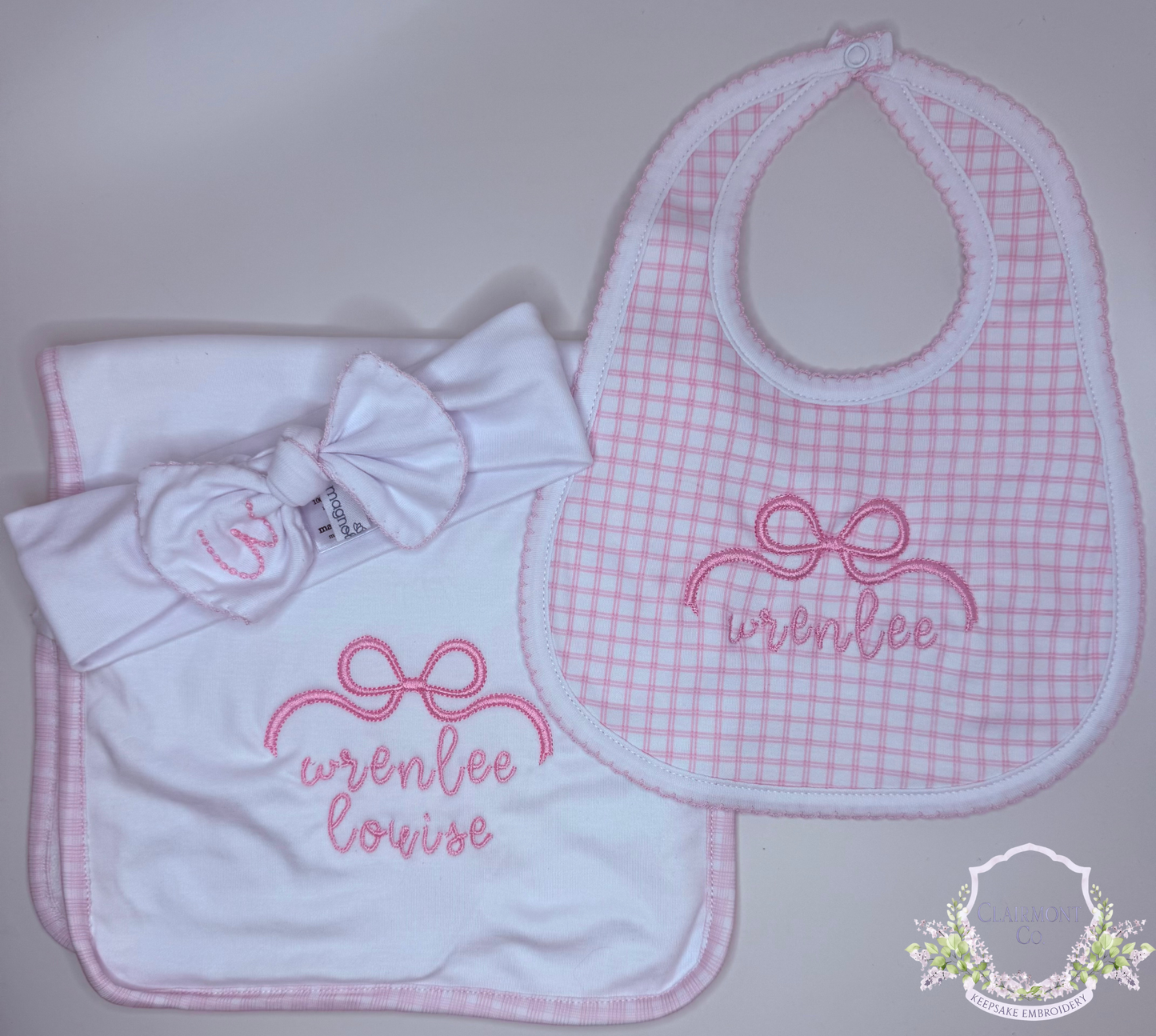 Baby Bib and Burp Cloth Bundle