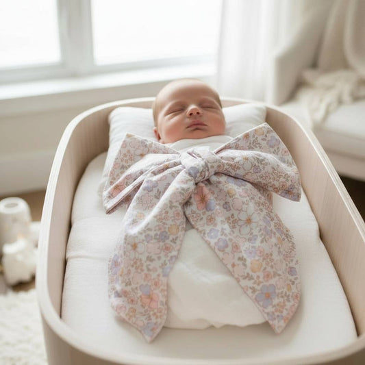 Floral Bow Swaddle Sash