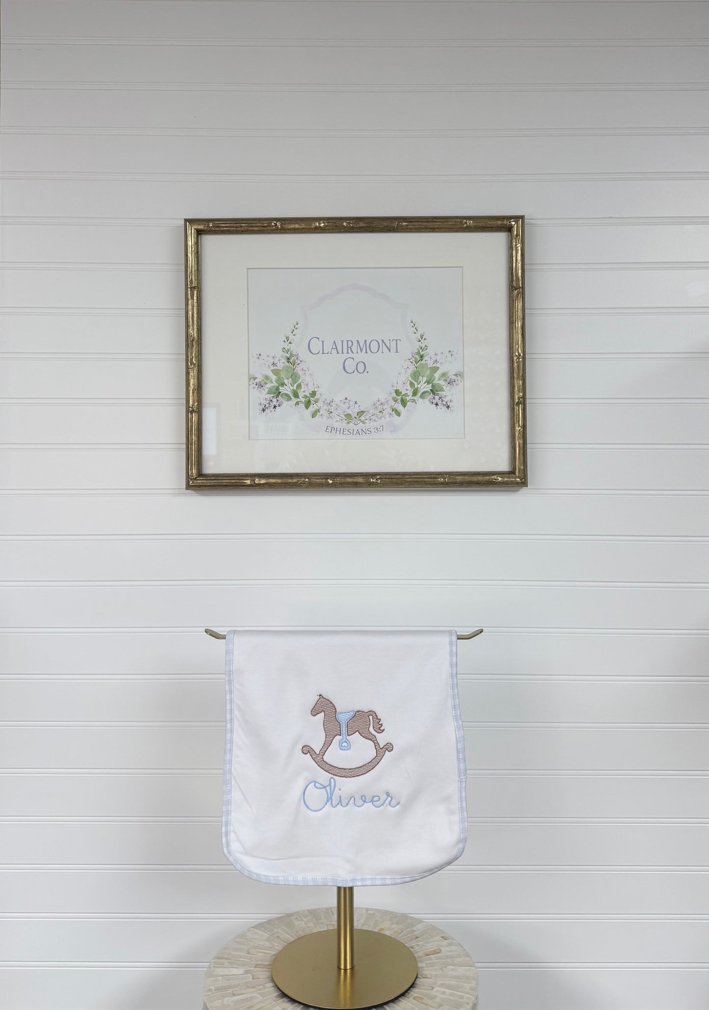 Boy Bib & Burp Cloth Bundle